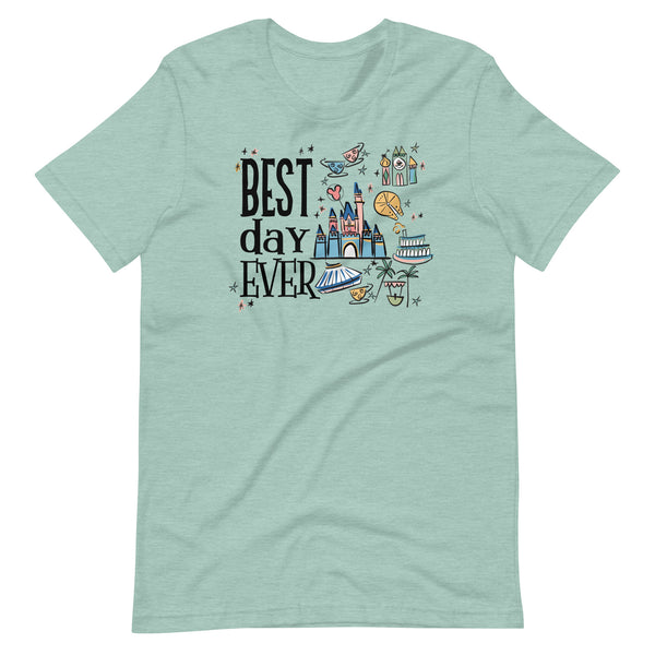 Disneyland Best Day Ever T-Shirt Best Day Ever Disney Trip Disney Castle T-Shirt