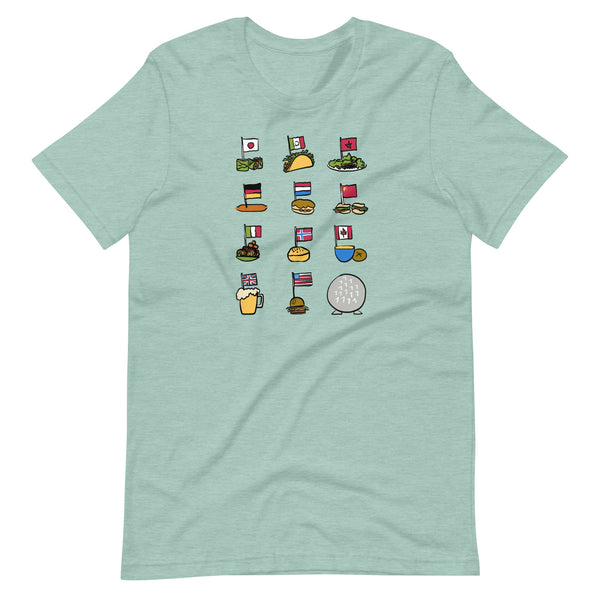 Epcot Flags T-Shirt World Showcase Food and Wine Epcot Countries Disney Food T-Shirt