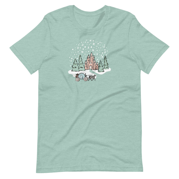 Vintage Disney Christmas Castle T-Shirt Disney Cinderella Castle Christmas T-shirt