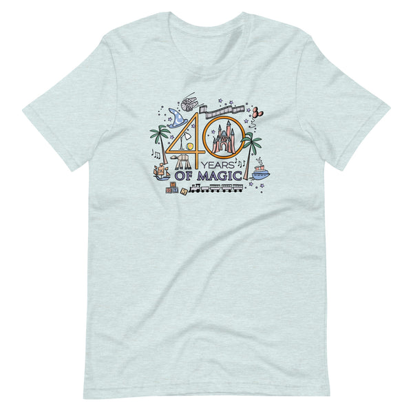 Disney 40th Birthday T-Shirt Disney Anniversary Shirt 40 Years of Magic Milestone Birthday Disney Parks Cruise T-Shirt