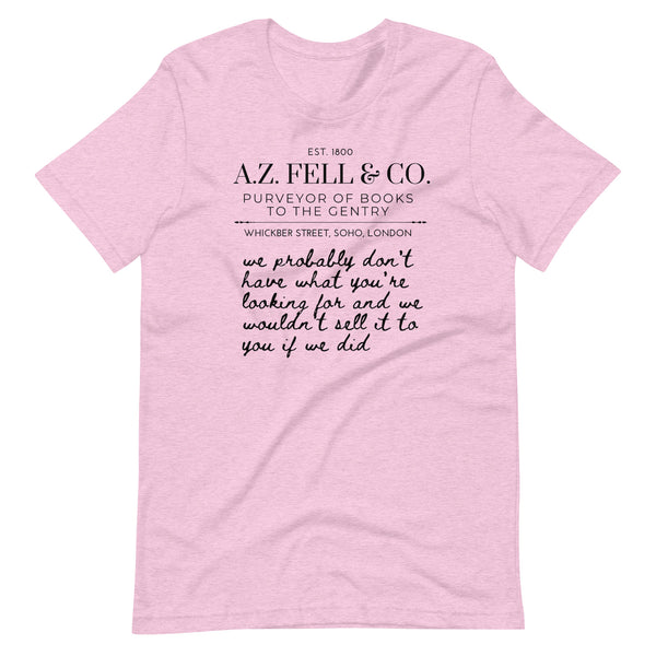 A.Z. Fell and Co T-Shirt Good Omens Bookshop Antiquarian Aziraphale Crowley T-Shirt