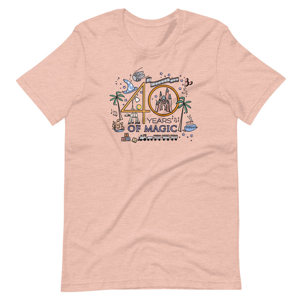 Disney 40th Birthday T-Shirt Disney Anniversary Shirt 40 Years of Magic Milestone Birthday Disney Parks Cruise T-Shirt