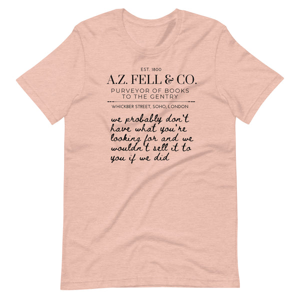 A.Z. Fell and Co T-Shirt Good Omens Bookshop Antiquarian Aziraphale Crowley T-Shirt