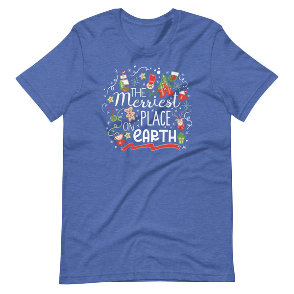 Disney Christmas Merriest Place on Earth T-Shirt Disney Parks Holiday Shirt Disney Family T-shirt