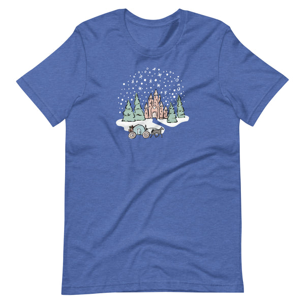 Vintage Disney Christmas Castle T-Shirt Disney Cinderella Castle Christmas T-shirt