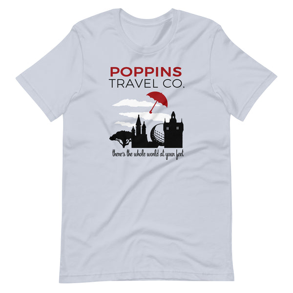 Mary Poppins Travel Co., Red Umbrella Unisex T-Shirt