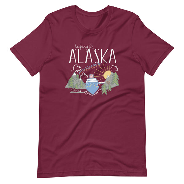 Disney Cruise Alaska T-Shirt Cruise Shirt with Moose Dogs Aurora Borealis and Sunshine Alaska T-shirt