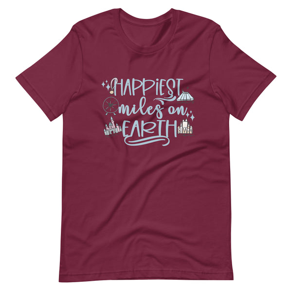 runDisney shirt Happiest Miles on Earth Disneyland running Unisex t-shirt