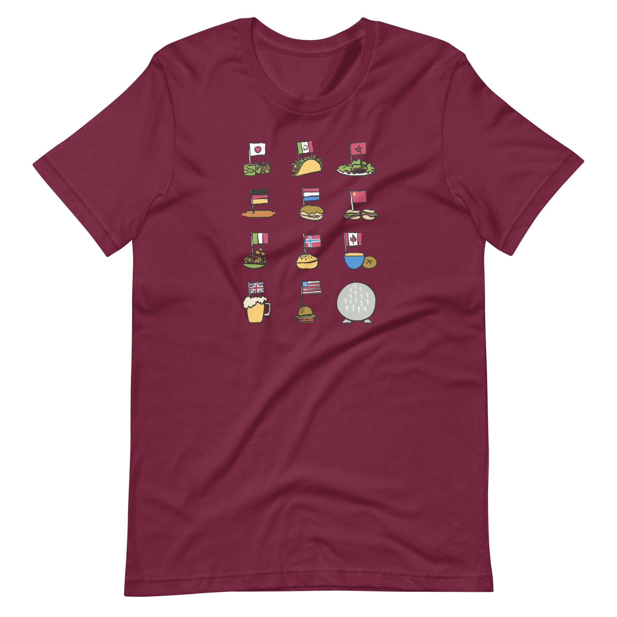 Epcot Flags T-Shirt World Showcase Food and Wine Epcot Countries Disney Food T-Shirt