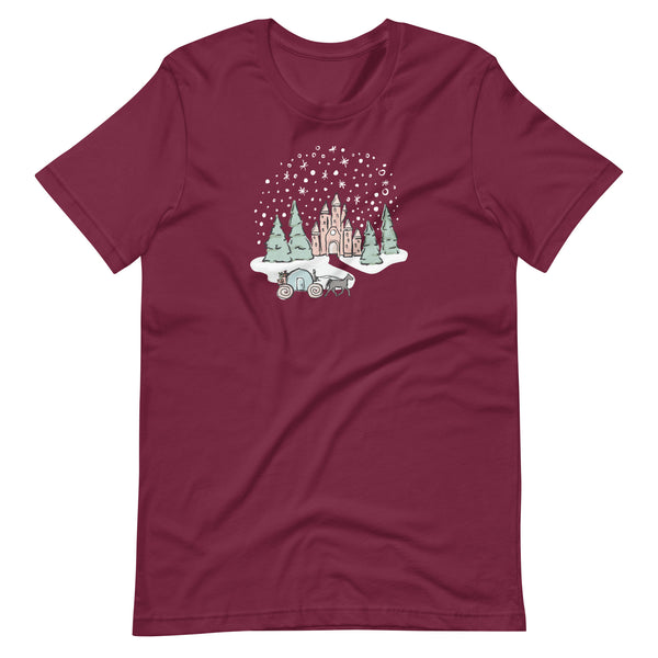 Vintage Disney Christmas Castle T-Shirt Disney Cinderella Castle Christmas T-shirt