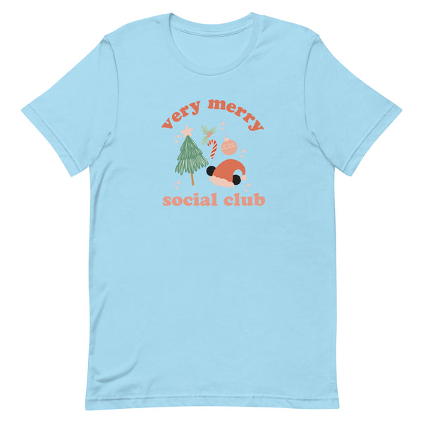 Very Merry Social Club Mickey Santa Disney Christmas Holiday Shirt Unisex t-shirt