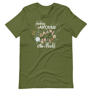 Drinking Around the World- READY TO SHIP- Olive- Small