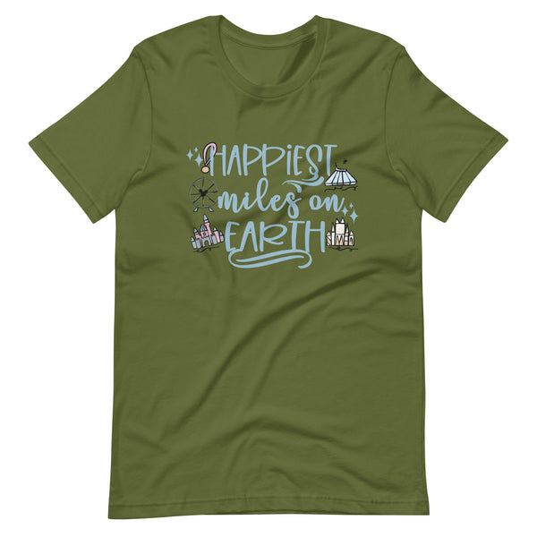 runDisney shirt Happiest Miles on Earth Disneyland running Unisex t-shirt