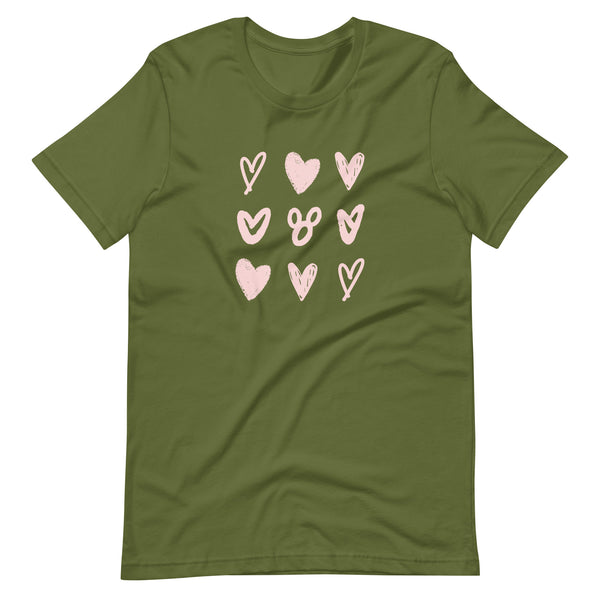Mickey Hearts T-Shirt Disney Valentines Day Hearts and Mickeys Love T-Shirt