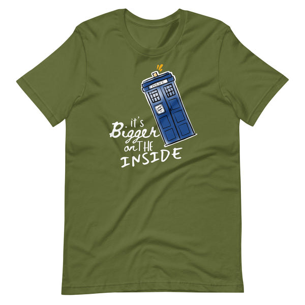 It's Bigger on the Inside T-Shirt Dr Who Police Box Shirt, Time Lord Shirt Whovian T-shirt