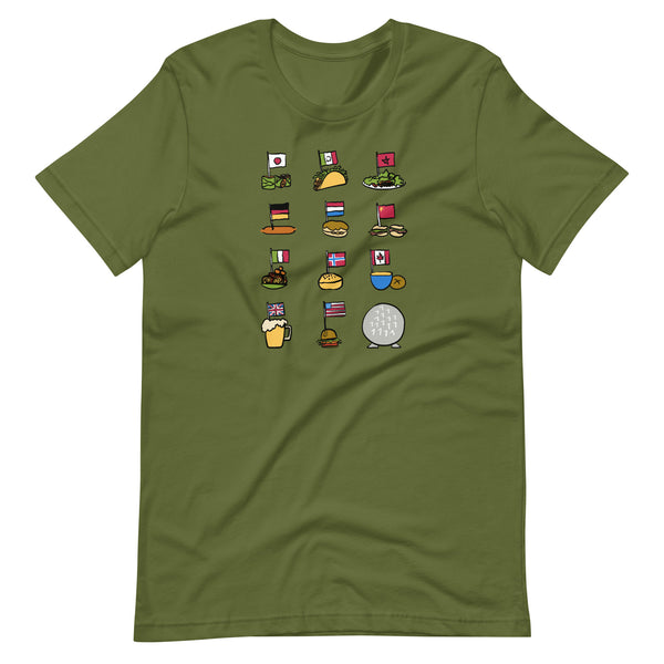 Epcot Flags T-Shirt World Showcase Food and Wine Epcot Countries Disney Food T-Shirt