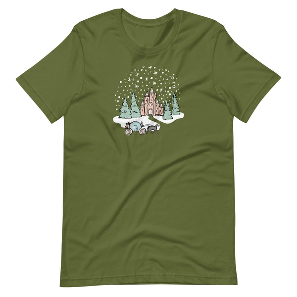 Vintage Disney Christmas Castle T-Shirt Disney Cinderella Castle Christmas T-shirt