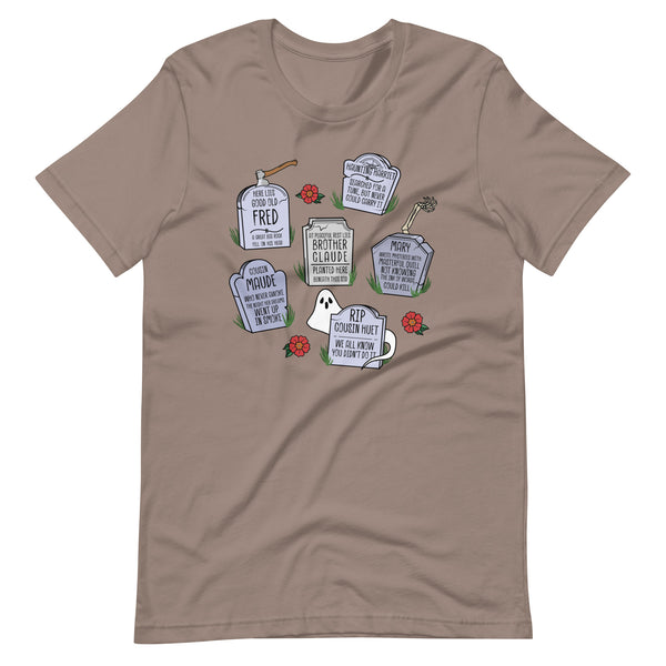 Muppets Haunted Mansion Rest in Peace Tombstones Halloween Spooky Unisex t-shirt