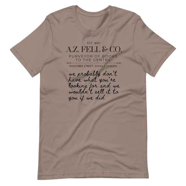 A.Z. Fell and Co T-Shirt Good Omens Bookshop Antiquarian Aziraphale Crowley T-Shirt