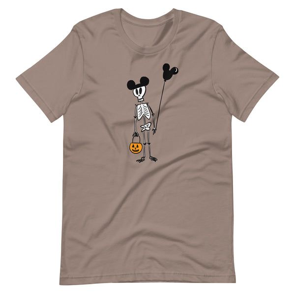 Funny Disney Halloween Skeleton T-Shirt with Mickey Balloon and Trick or Treat Pumpkin T-Shirt