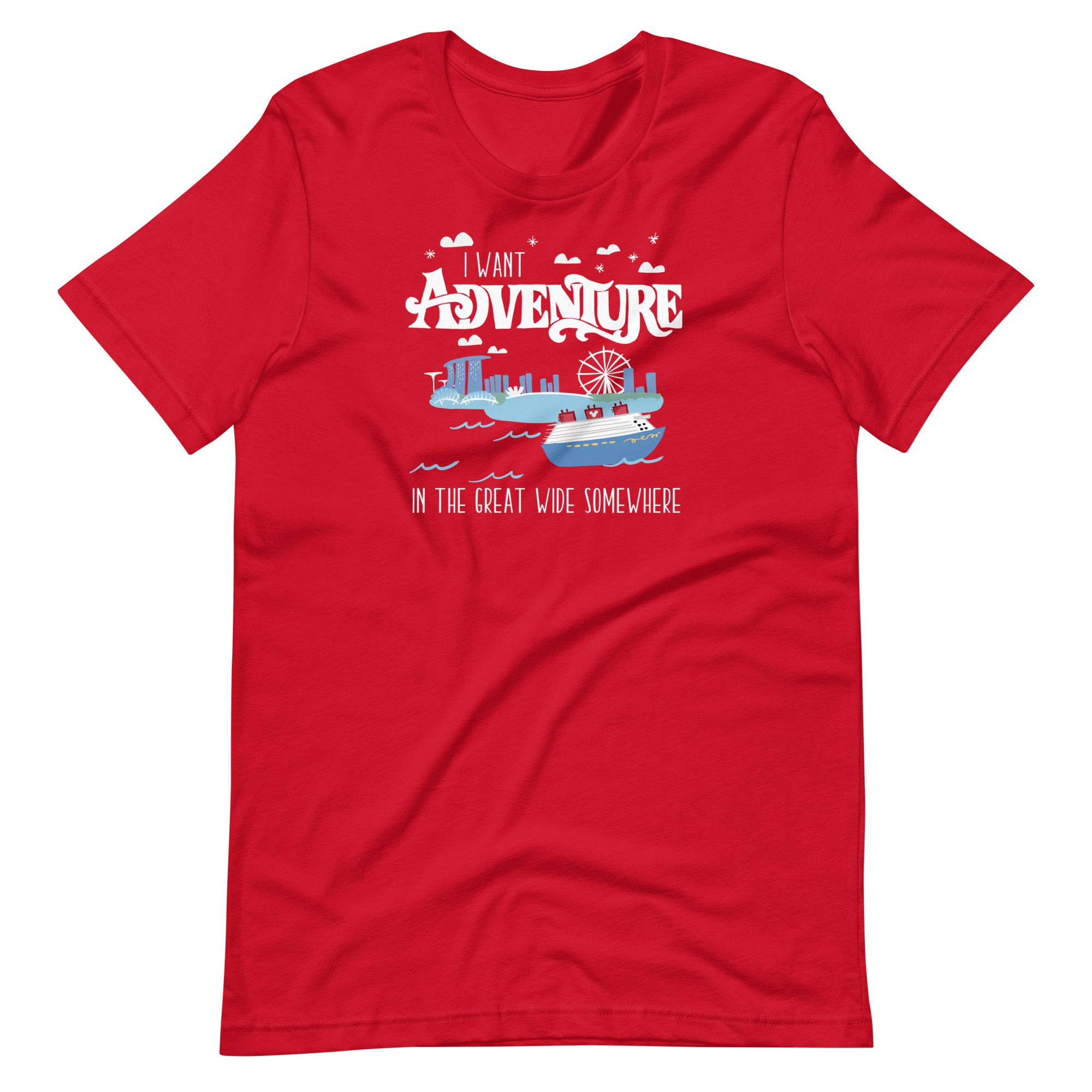 ディズニークルーズライン　アドベンチャー　Tシャツ unisex-staple-t-shirt-red-