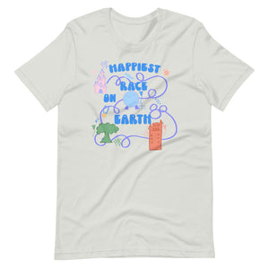 runDisney Happiest Race on Earth  T-shirt- READY TO SHIP- Silver- Small