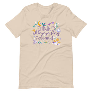 Jasmine Shining Shimmering T-Shirt Aladdin- READY TO SHIP- Soft Cream- SMALL