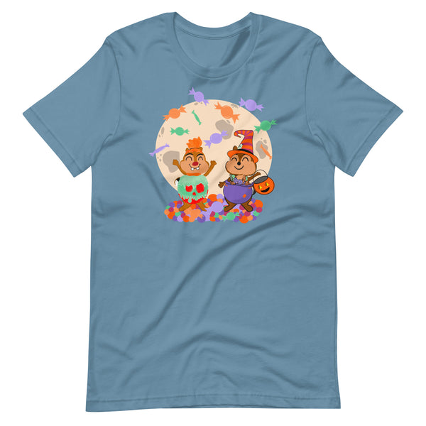 Chip and Dale Disney Halloween Trick or Treat Candy Unisex t-shirt