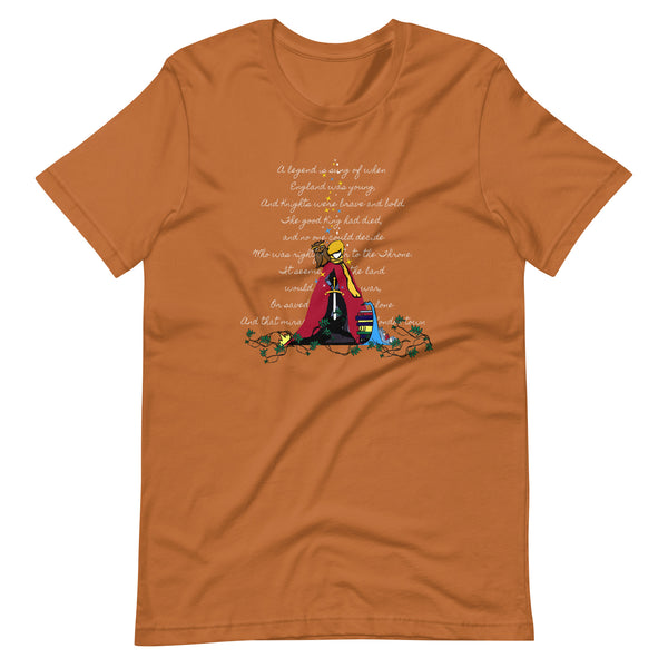 Sword in the Stone T-Shirt King Arthur with Archimedes and Merlin Adult Unisex T-Shirt