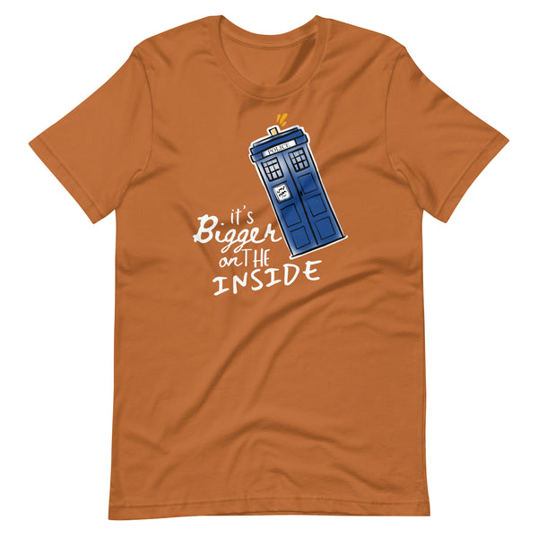 It's Bigger on the Inside T-Shirt Dr Who Police Box Shirt, Time Lord Shirt Whovian T-shirt