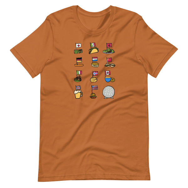 Epcot Flags T-Shirt World Showcase Food and Wine Epcot Countries Disney Food T-Shirt