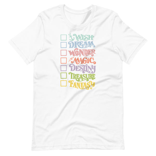 Pastel Disney Cruise Ships T-Shirt With Checkboxes Disney Unisex T-Shirt