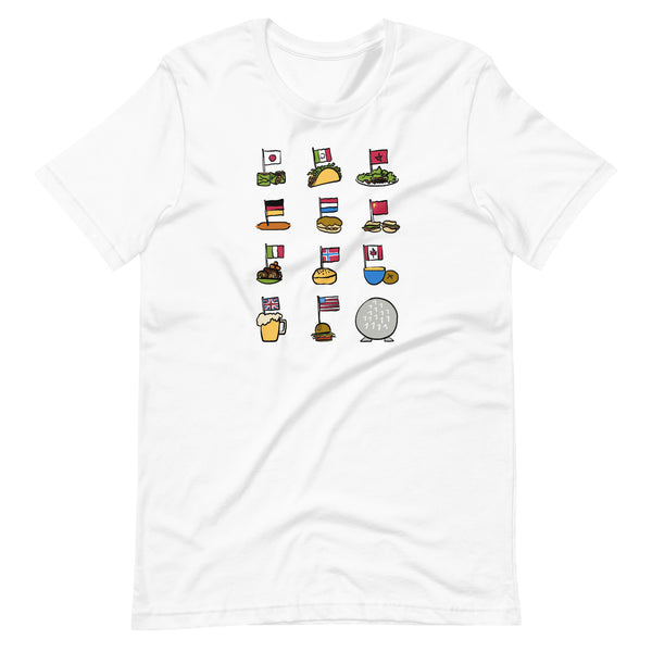 Epcot Flags T-Shirt World Showcase Food and Wine Epcot Countries Disney Food T-Shirt