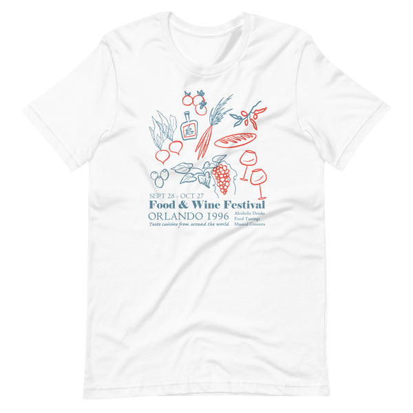 Disney Food and Wine T-shirt 1996 EPCOT Food and Wine Festival T-Shirt