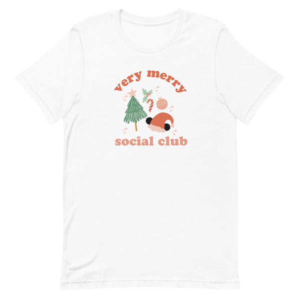 Very Merry Social Club Mickey Santa Disney Christmas Holiday Shirt Unisex t-shirt