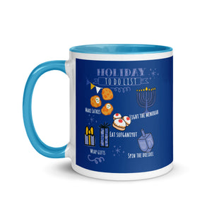 Disney Hanukkah Mug Holiday To Do List Disney Mug with Color Inside