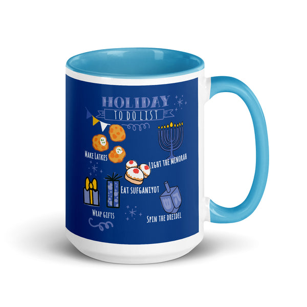 Disney Hanukkah Mug Holiday To Do List Disney Mug with Color Inside
