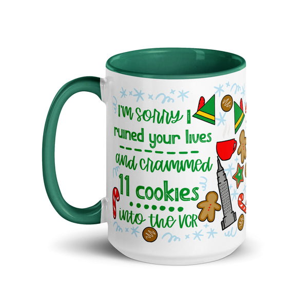 Elf Movie Funny Christmas Mug Quotes Cookies in the VCR Buddy the Elf Movie Mug