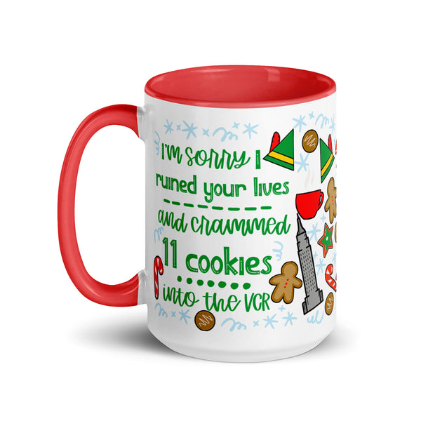 Elf Movie Funny Christmas Mug Quotes Cookies in the VCR Buddy the Elf Movie Mug