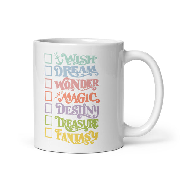 Pastel Disney Cruise Ships Mug With Checkboxes Disney Cruise Gift Mug