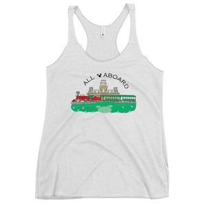 Disney Train All Aboard Disney Railroad Shirt Disney Tank Top Women's Racerback Tank