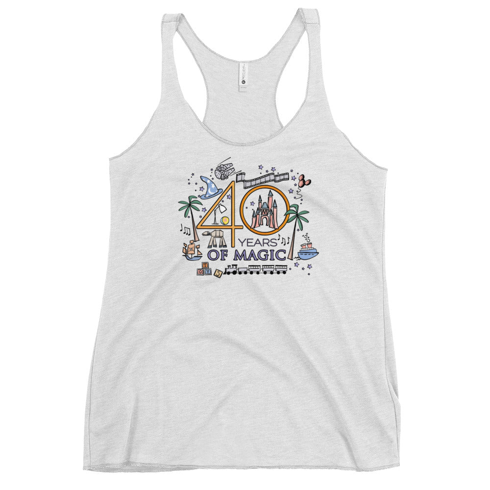 Disney 40th Birthday Tank Top Disney Anniversary Shirt 40 Years of