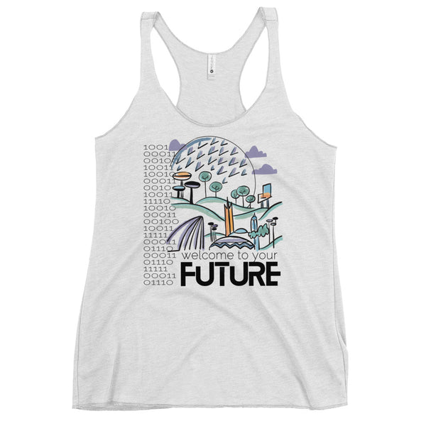 Spaceship Earth Tank Top Disney Shirt Welcome to Your Future EPCOT Ride Women's Racerback Tank