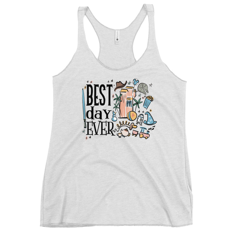 Disney Hollywood Studios Tank Top Best Day Ever Disney Trip Women's Racerback Tank