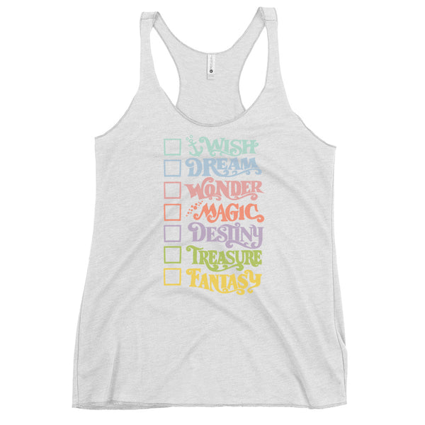 Pastel Disney Cruise Ships Tank Top With Checkboxes Disney Women's Racerback Tank