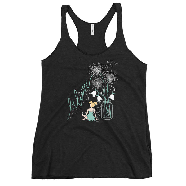 Tinkerbell Tank Top Believe in Fairies Disney Fairies Dandelion Wishes Tink Racerback Tank