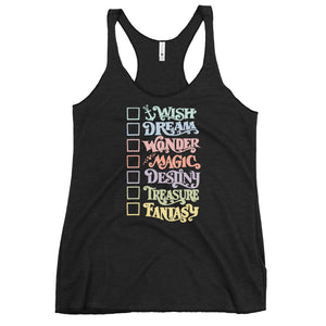 Pastel Disney Cruise Ships Tank Top With Checkboxes Disney Women's Racerback Tank