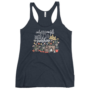 Snow White Tank Top Princess Shirt Only You Can Fill the World with Sunshine Disney Women's Racerback Tank