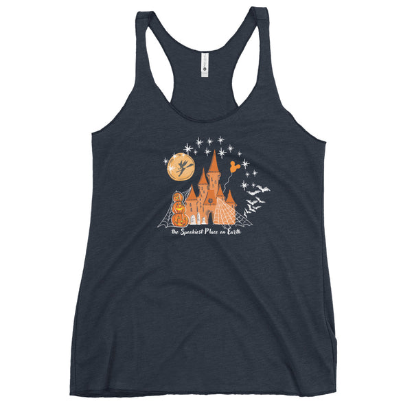 Tink Halloween Castle Tank Top Tinkerbell Disney Halloween Spookiest Place on Earth Tank Top