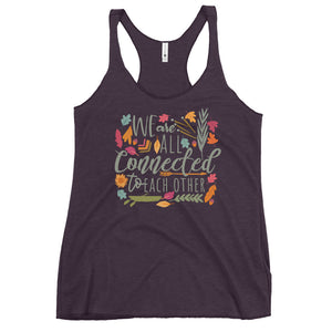Pocahontas Tank Top We are All Connected Disney Fall Shirt Disney Colors of the Wind Women's Racerback Tank